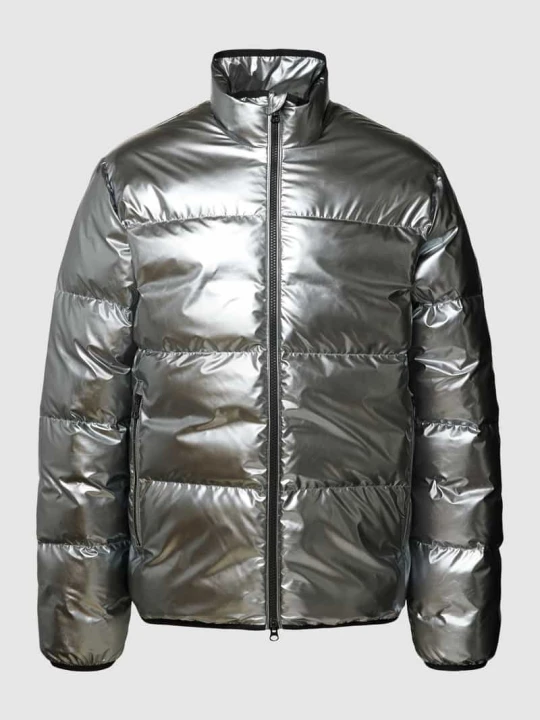 Zdjęcie produktu Kurtka pikowana ze stójką EA7 Emporio Armani Srebrny