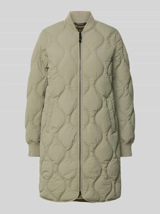 Zdjęcie produktu kurtka pikowana ze stójką i wpuszczanymi kieszeniami Superdry Khaki