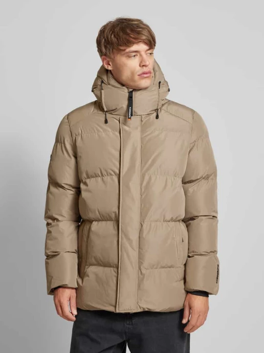 Zdjęcie produktu Kurtka pikowana ze stójką Superdry Piaskowy