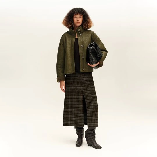 Zdjęcie produktu Kurtka podszewka sztuczny baranek khaki BIMBA Y LOLA
