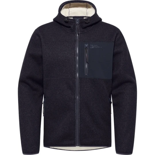 Zdjęcie produktu Kurtka polarowa męska Kaminfeuer Hooded Jack Wolfskin Granatowy