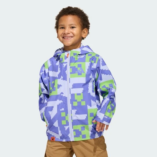 Zdjęcie produktu Kurtka przeciwdeszczowa adidas Minecraft Terrex 2 Layer Climaproof fioletowy