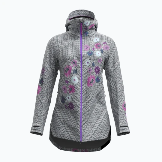Zdjęcie produktu Kurtka przeciwdeszczowa damska Crazy Wonder Magic Shell winter flower Szary