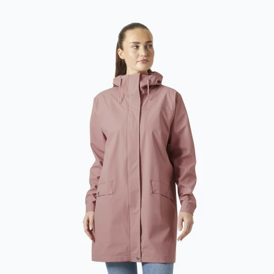 Zdjęcie produktu Płaszcz przeciwdeszczowy damski Helly Hansen Moss Rain Coat ash rose Różowy