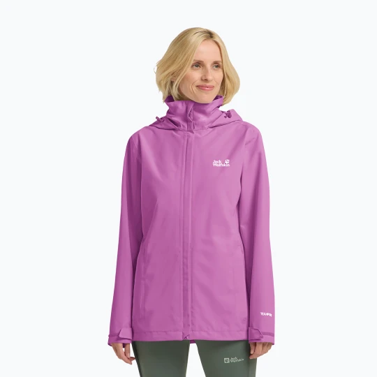 Zdjęcie produktu Kurtka przeciwdeszczowa damska Jack Wolfskin Trailtime 2L foxglove Fioletowy