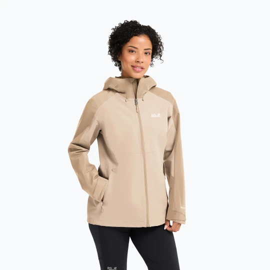 Zdjęcie produktu Kurtka przeciwdeszczowa damska Jack Wolfskin Wildbound 2L oyster Beżowy