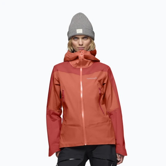 Zdjęcie produktu Kurtka przeciwdeszczowa damska NORRONA Falketind Gore-Tex deep sea coral / baked apple Norrøna Różowy