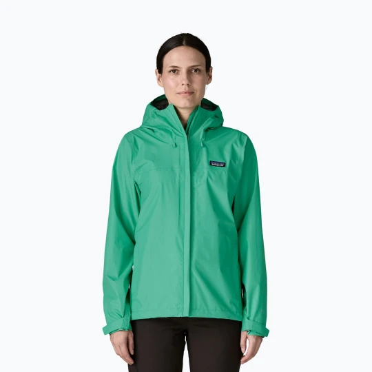 Zdjęcie produktu Kurtka przeciwdeszczowa damska Patagonia Torrentshell 3L Rain aqua stone Zielony