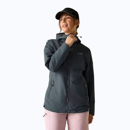 Zdjęcie produktu Kurtka przeciwdeszczowa damska REGATTA Hamara IV dark storm Szary