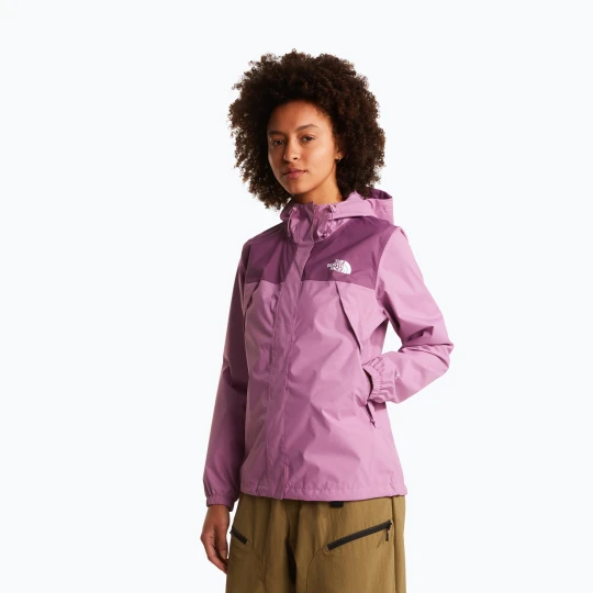 Zdjęcie produktu Kurtka przeciwdeszczowa damska The North Face Antora Rain hushed lavender/chroma purple Różowy