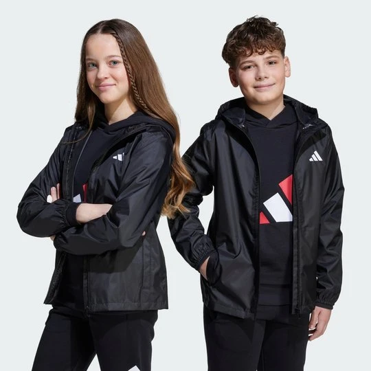 Zdjęcie produktu Kurtka przeciwdeszczowa dla dzieci Adidas czarny