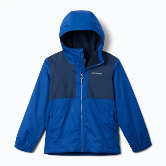 Zdjęcie produktu Kurtka przeciwdeszczowa dziecięca Columbia Rainy Trails II Fleece mountain blue / collegiate navy slub