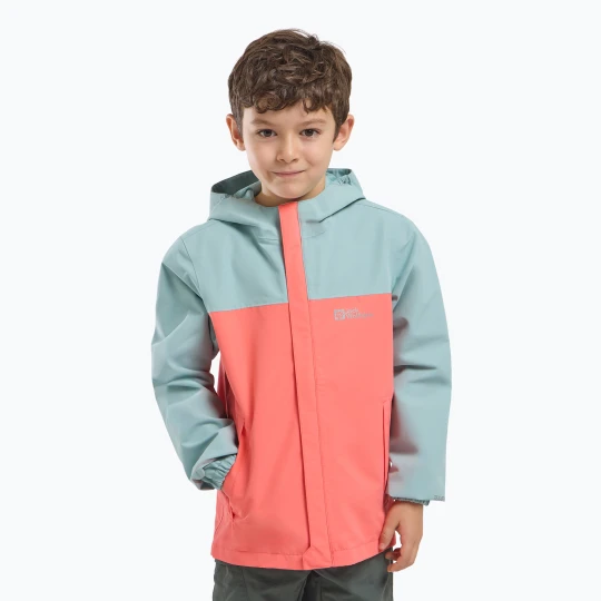 Zdjęcie produktu Kurtka przeciwdeszczowa dziecięca Jack Wolfskin Tucan sunset coral Pomarańczowy
