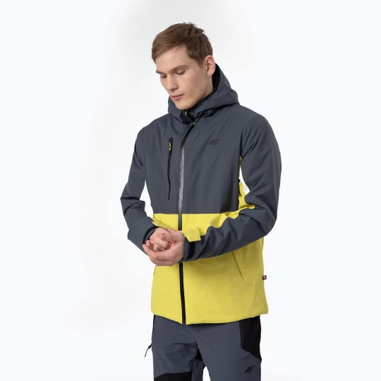 Zdjęcie produktu Kurtka przeciwdeszczowa męska 4F KUM060 canary green Żółty