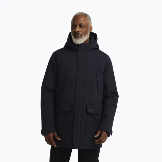Zdjęcie produktu Kurtka przeciwdeszczowa męska Jack Wolfskin Canyon Shield Parka dark navy Granatowy