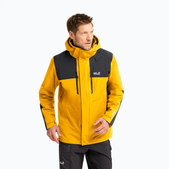Zdjęcie produktu Kurtka przeciwdeszczowa męska Jack Wolfskin Jasper Pro 2L burly yellow jw