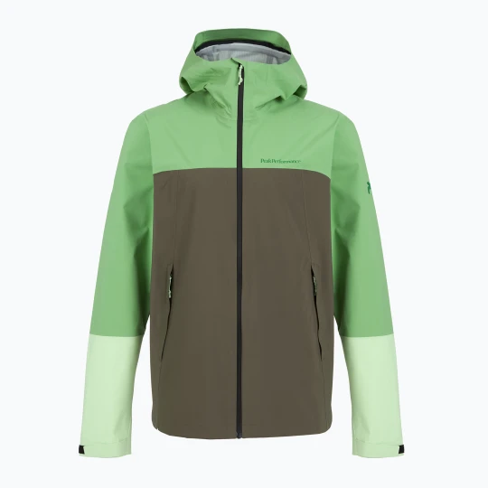 Zdjęcie produktu Kurtka przeciwdeszczowa męska Peak Performance Trail Hipe Shell Jacket peppermint / pine needle / green