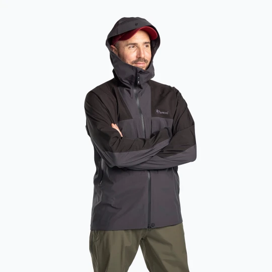 Zdjęcie produktu Kurtka przeciwdeszczowa męska Pinewood Abisko Trekking 3L d.antracite/black Szary