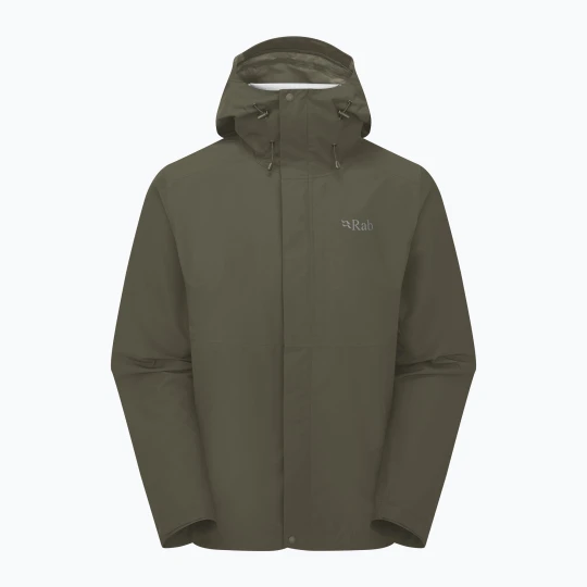 Zdjęcie produktu Kurtka przeciwdeszczowa męska Rab Downpour army Zielony
