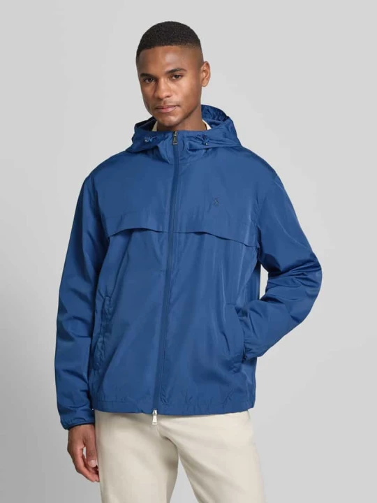 Zdjęcie produktu Kurtka przeciwdeszczowa z logo w kroju regular fit z przeszyciem logo Polo Ralph Lauren Granatowy