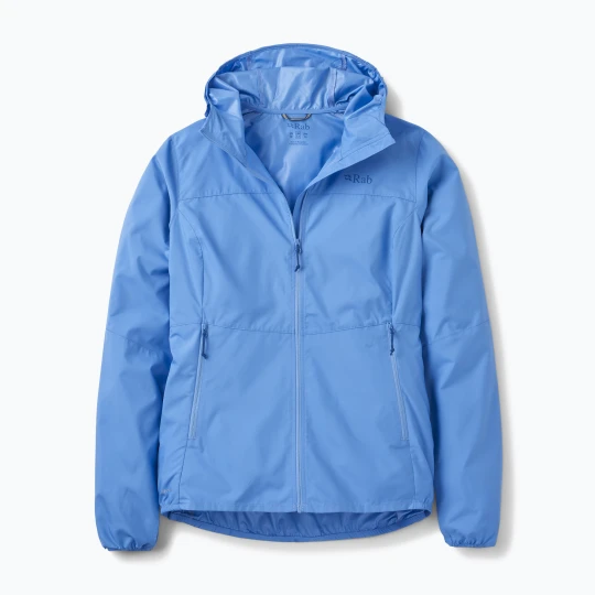 Zdjęcie produktu Kurtka przeciwiatrowa damska Rab Windgather Hoody bluebird