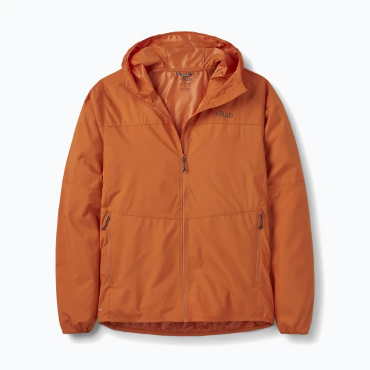 Zdjęcie produktu Kurtka przeciwiatrowa męska Rab Windgather Hoody dark melba Pomarańczowy