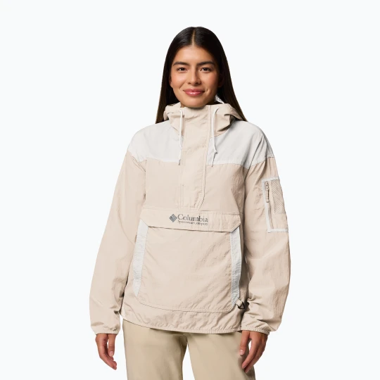 Zdjęcie produktu Kurtka przeciwwiatrowa damska Columbia Challenger II Windbreaker dark stone/white Beżowy