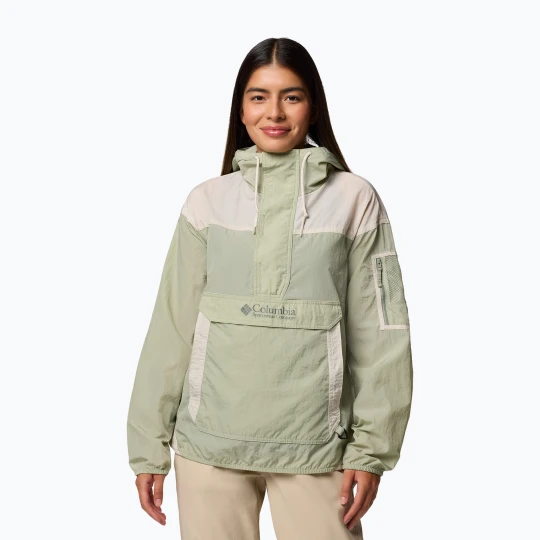 Zdjęcie produktu Kurtka przeciwwiatrowa damska Columbia Challenger II Windbreaker safari / dark stone Zielony