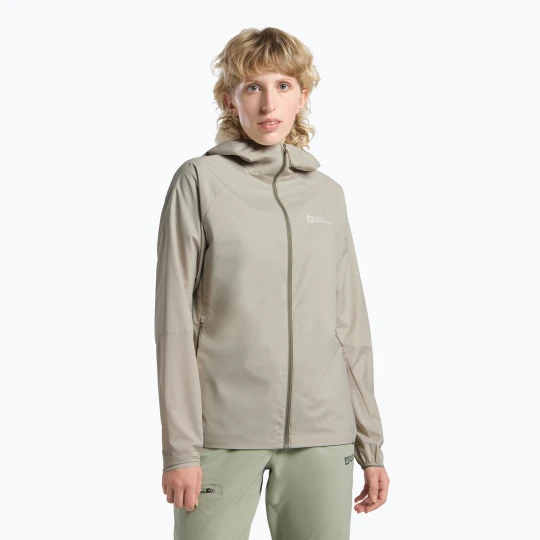 Zdjęcie produktu Kurtka przeciwwiatrowa damska Jack Wolfskin Prelight Octa seal Beżowy