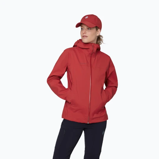Zdjęcie produktu Kurtka przeciwwiatrowa damska Mammut Ducan HS Hooded dark mammut red