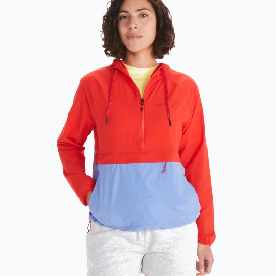 Zdjęcie produktu Kurtka przeciwwiatrowa damska Marmot Campana Anorak victory red/getaway blue