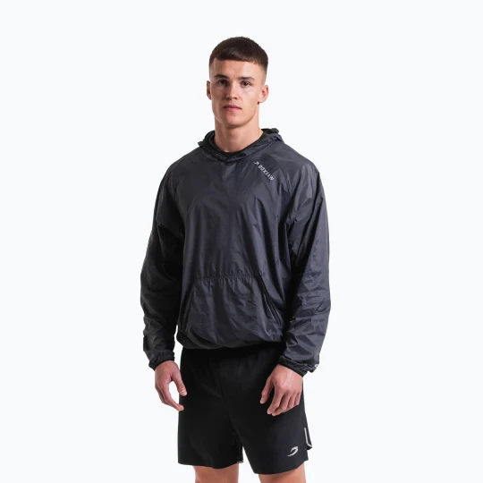Zdjęcie produktu Kurtka przeciwwiatrowa męska BOXRAW Genaro Oversized Windbreaker Hoodie charcoal Szary