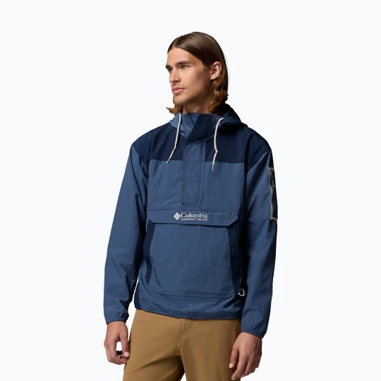 Zdjęcie produktu Kurtka przeciwwiatrowa męska Columbia Challenger Windbreaker Anorak dark mountain / collegiate navy Granatowy