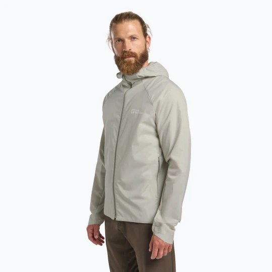 Zdjęcie produktu Kurtka przeciwwiatrowa męska Jack Wolfskin Prelight Octa seal Szary