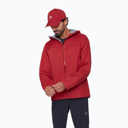 Zdjęcie produktu Kurtka przeciwwiatrowa męska Mammut Ducan HS Hooded dark mammut red