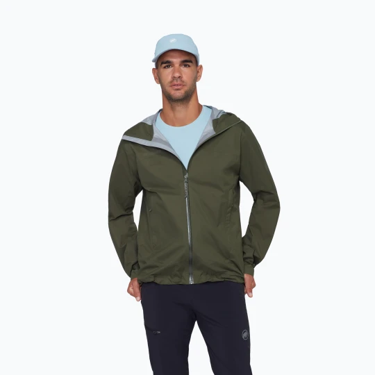 Zdjęcie produktu Kurtka przeciwwiatrowa męska Mammut Ducan HS Hooded dark mesh Zielony
