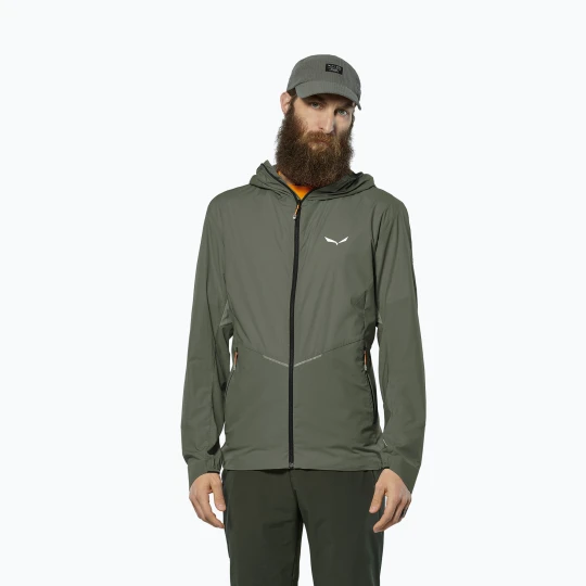 Zdjęcie produktu Kurtka przeciwwiatrowa męska Salewa Pedroc Wind Hood faded green