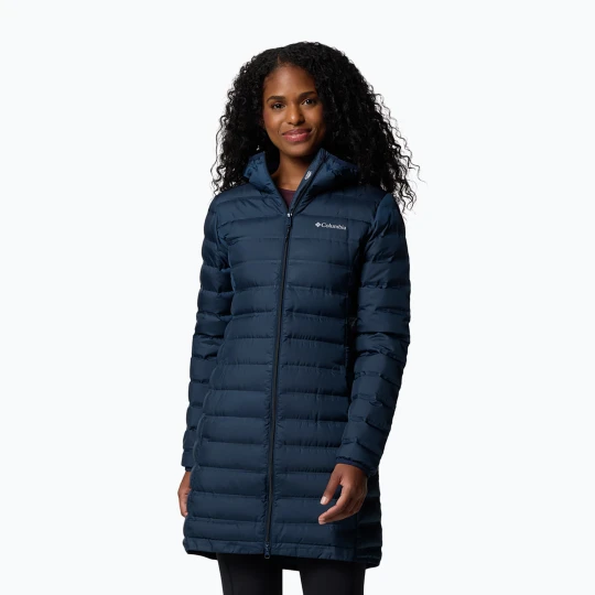 Zdjęcie produktu Płaszcz puchowy damski Columbia Lake 22 II Down Long Hooded collegiate navy Granatowy