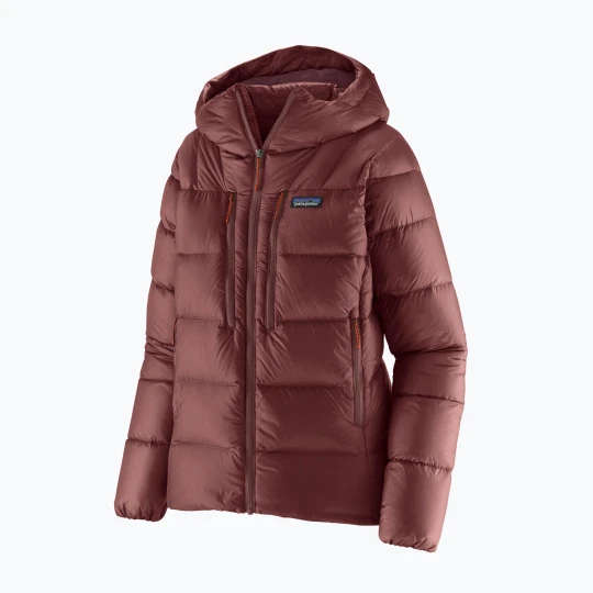 Zdjęcie produktu Kurtka puchowa damska Patagonia Fitz Roy Down Hoody dark ruby w / sizzle red Bordowy