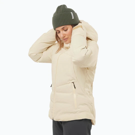 Zdjęcie produktu Kurtka puchowa damska Salomon Alpenflow Down turtledove Beżowy