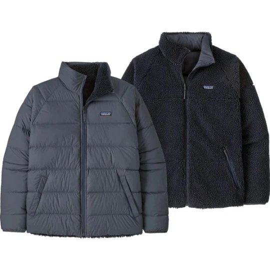 Zdjęcie produktu Kurtka puchowa dwustronna męska Reversible Silent Down Fleece Patagonia Granatowy