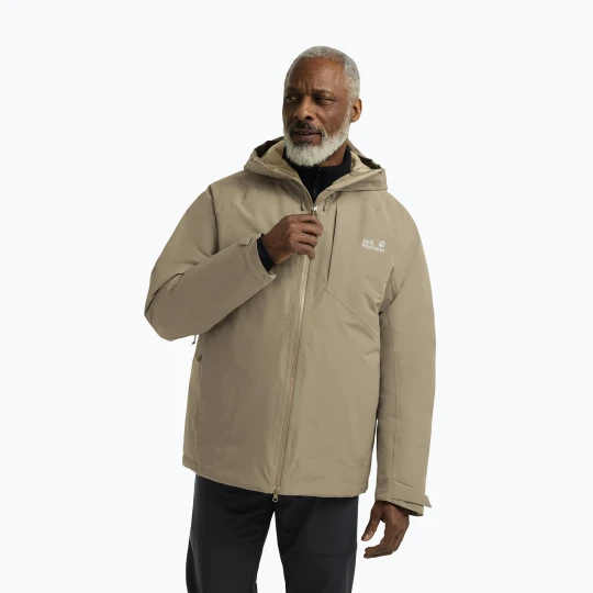 Zdjęcie produktu Kurtka puchowa męska Jack Wolfskin Icecape 2 l Down Ins Rds hazel wood Beżowy