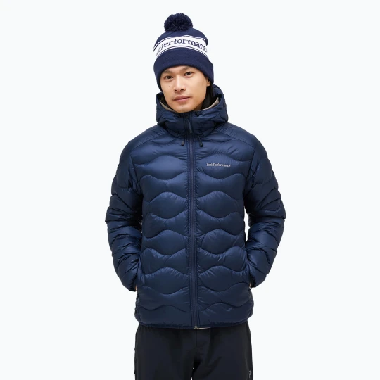 Zdjęcie produktu Kurtka puchowa męska Peak Performance Helium Down Hood blue shadow Granatowy