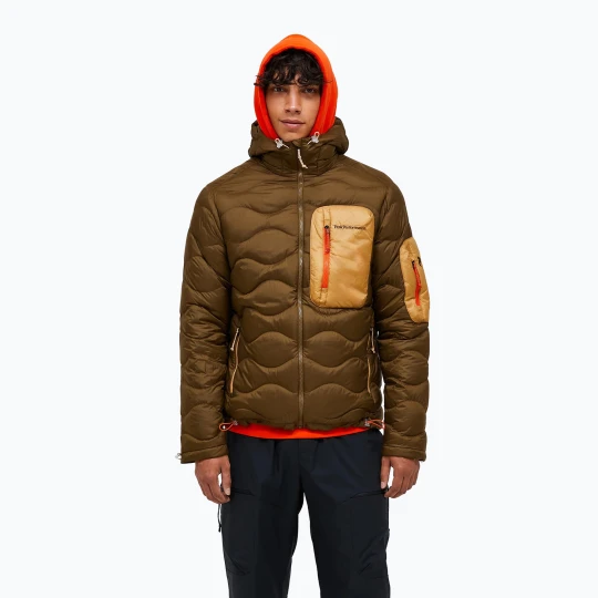 Zdjęcie produktu Kurtka puchowa męska Peak Performance Helium Utility Down meadow moss/sierra sand Brązowy