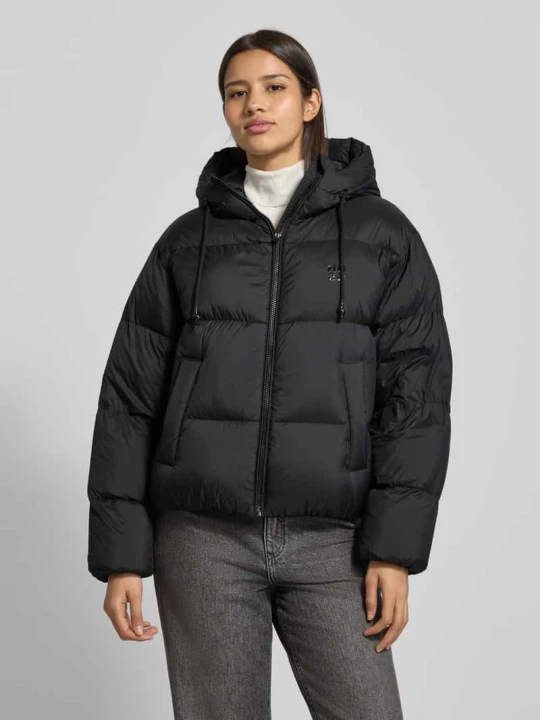 Zdjęcie produktu Kurtka puchowa o kroju regular fit z kapturem model ‘FRANCESCA-1’ Hugo Czarny