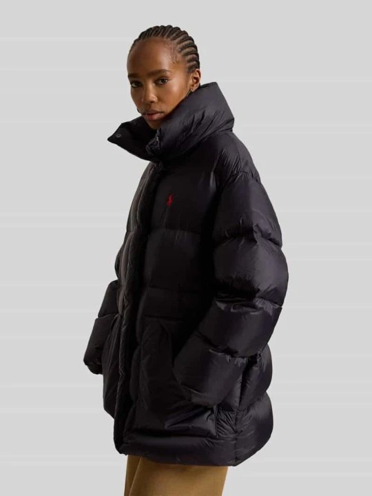 Zdjęcie produktu kurtka puchowa o kroju regular fit z logo-stitchingiem Polo Ralph Lauren Czarny