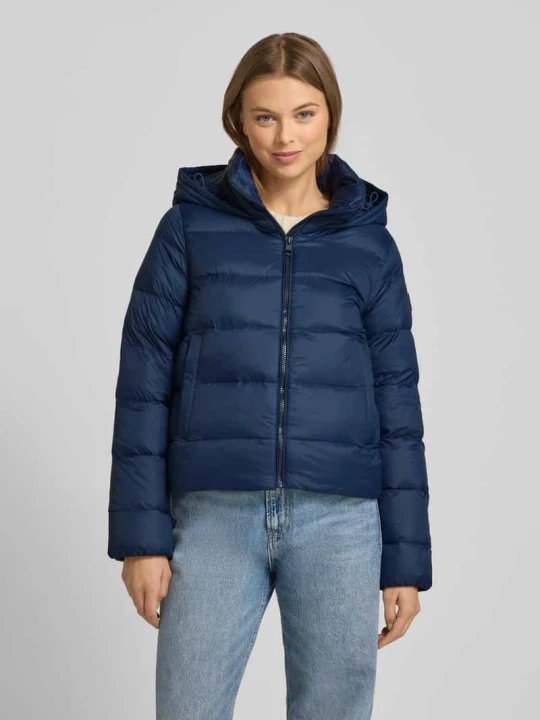 Zdjęcie produktu Kurtka puchowa o kroju regular fit z naszywką z logo Tommy Hilfiger Granatowy