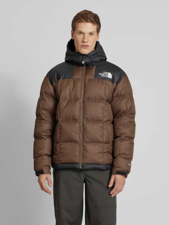 Zdjęcie produktu Kurtka puchowa o kroju regular fit z wyhaftowanym logo model ‘LHOTSE’ The North Face Ciemnobrązowy