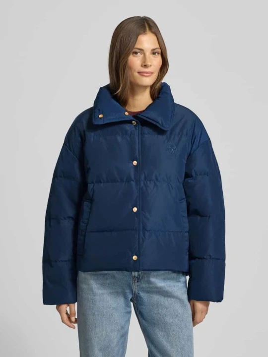 Zdjęcie produktu Kurtka puchowa o kroju regular fit z wyhaftowanym logo Tommy Hilfiger Granatowy