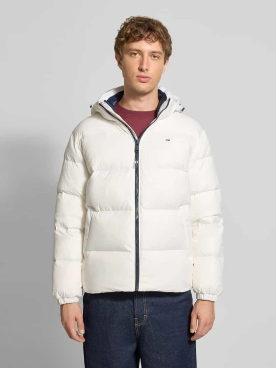 Zdjęcie produktu Kurtka puchowa o kroju regular fit z wyhaftowanym logo Tommy Jeans Złamany biały